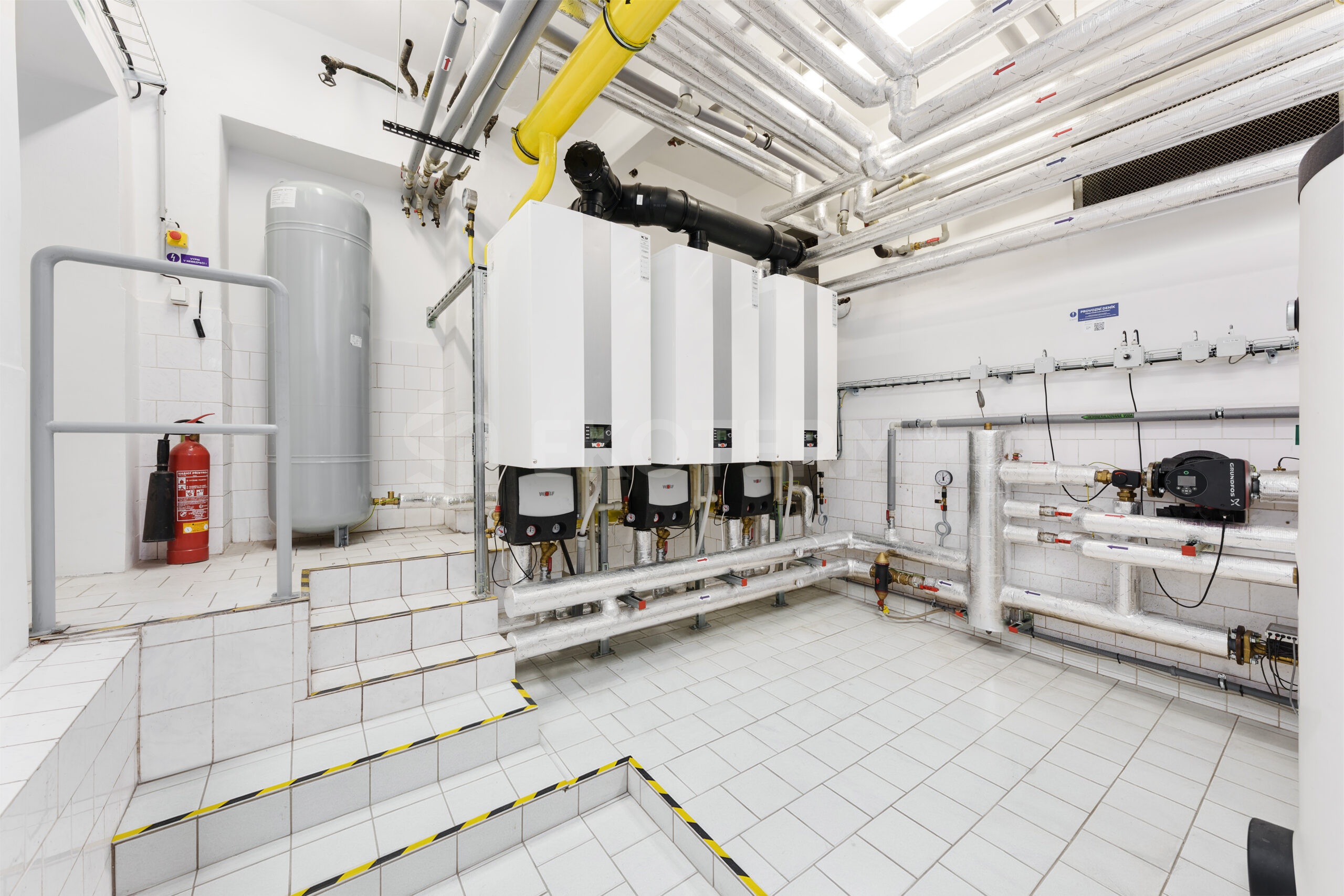 plynová kotelna - kaskáda 3x kotel wolf