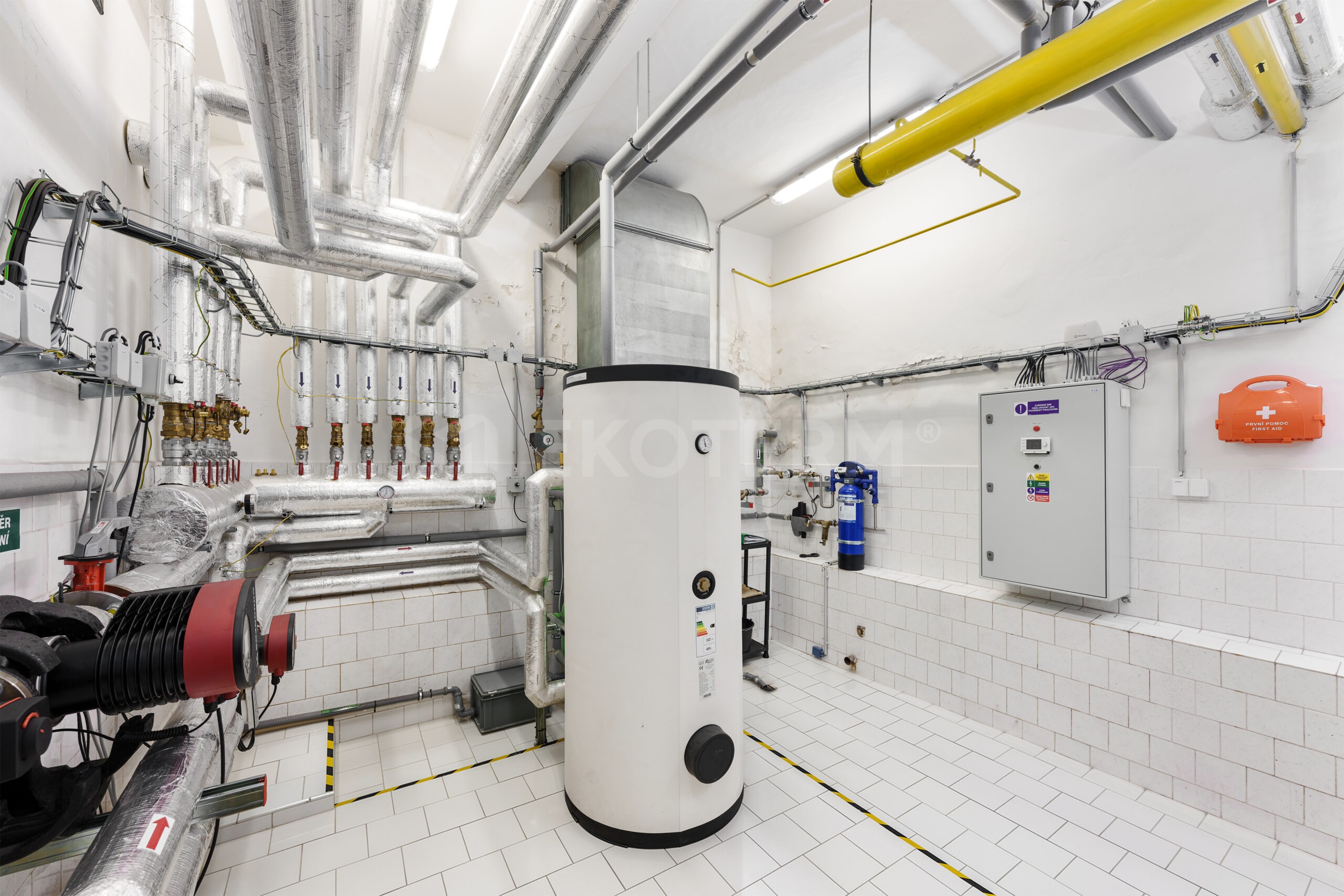 plynová kotelna - ohřívač vody