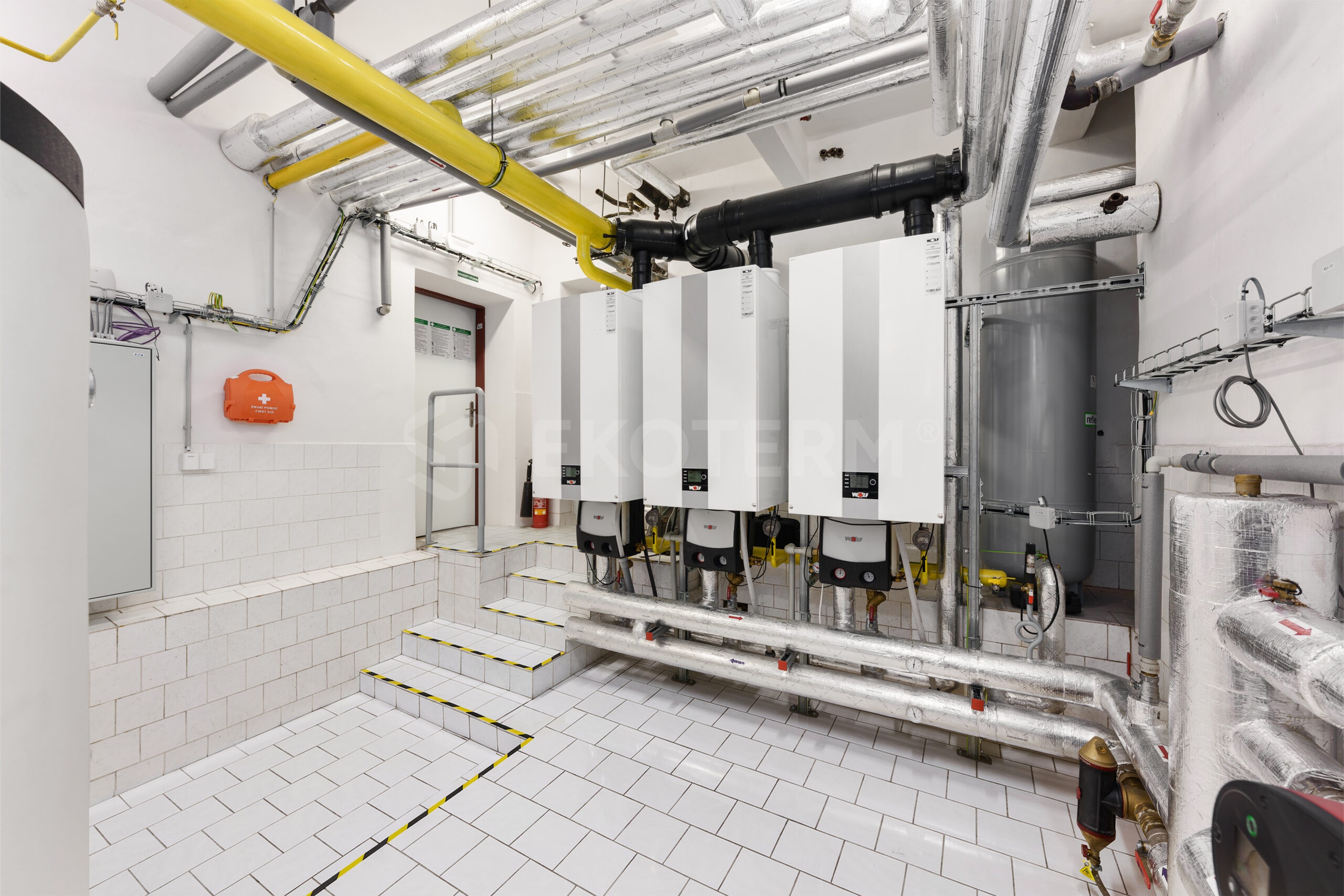 plynová kotelna - kaskáda 3x kotel wolf