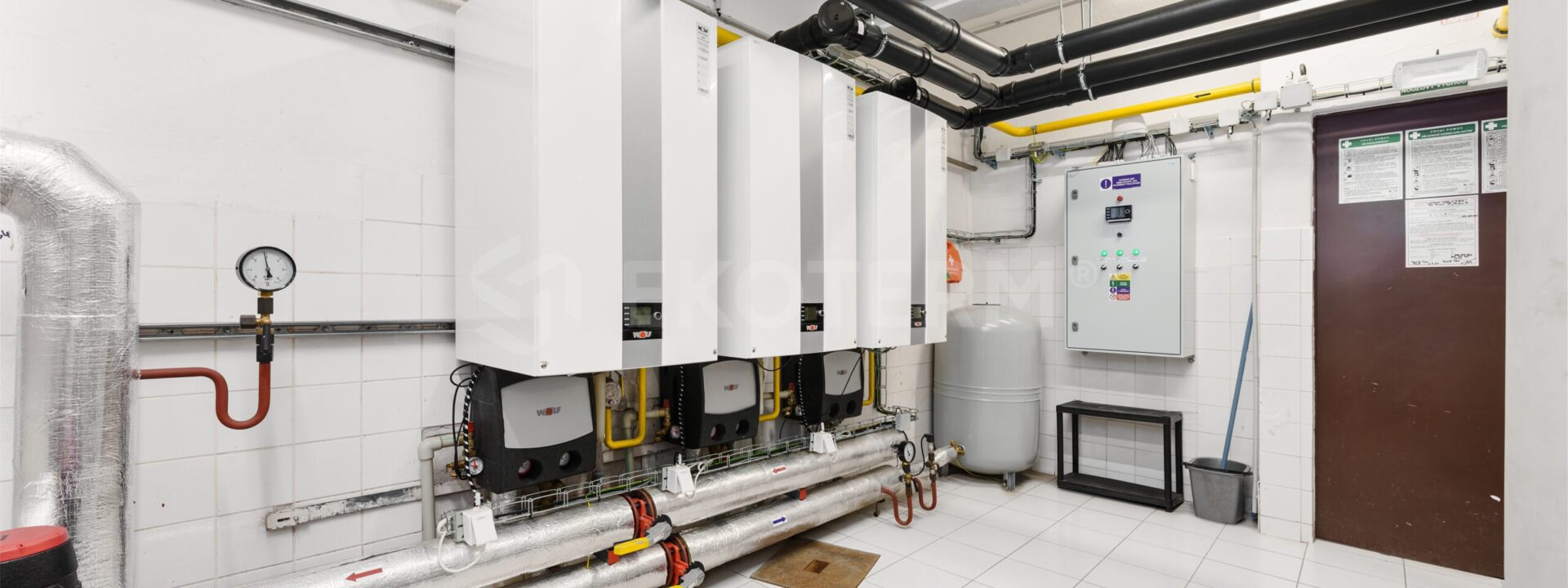 plynová kotelna - kaskáda 3x kotel wolf