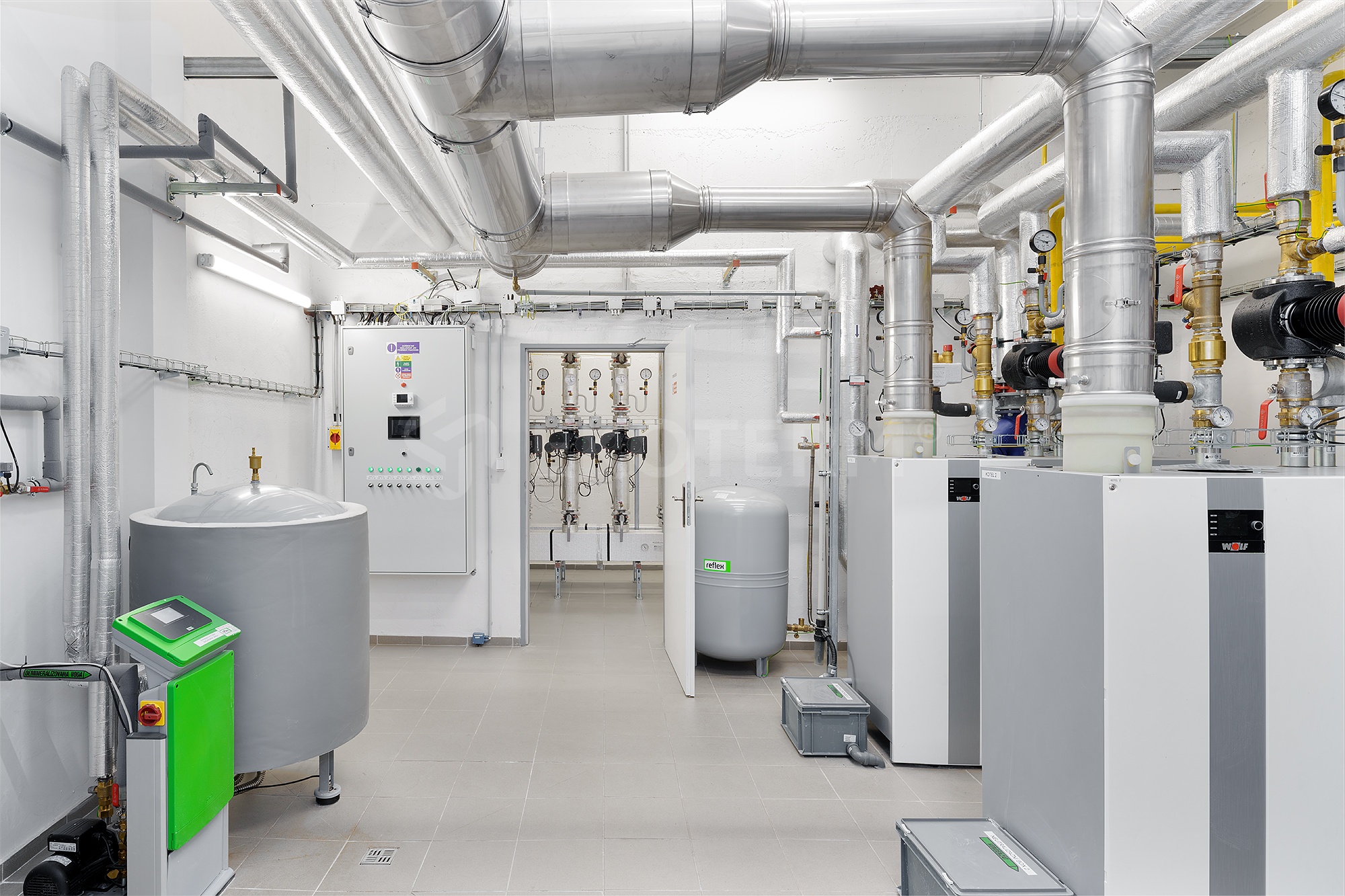 rekonstrukce kotelny 900 kW Střešovičky – ovládací panel kotelny