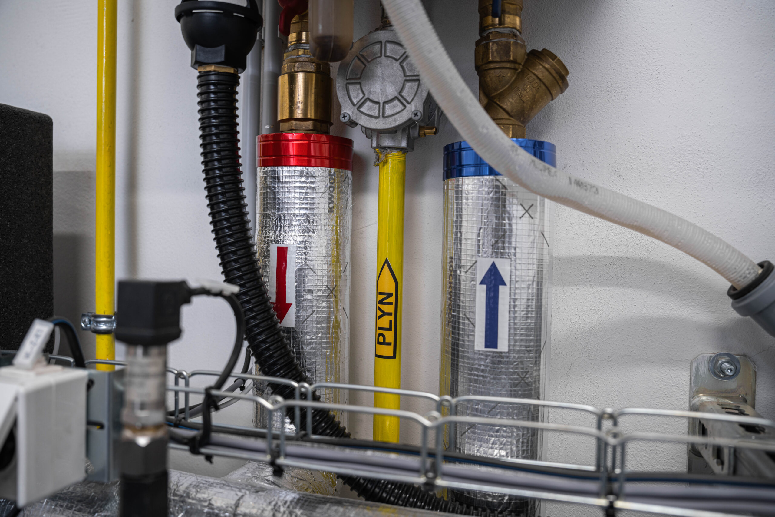 tým EKOTERM při práci v kotelně – rekonstrukce a modernizace kotelny