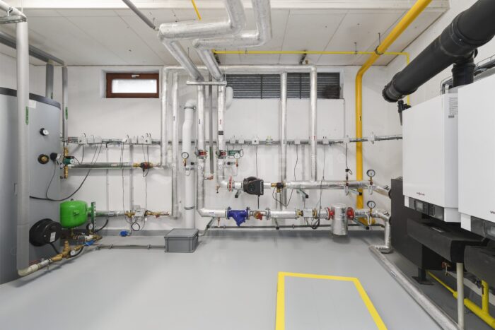 rekonstrukce kotelny 300 kW bytový dům Na Zemance Praha 4 – celkový pohled na kotelnu