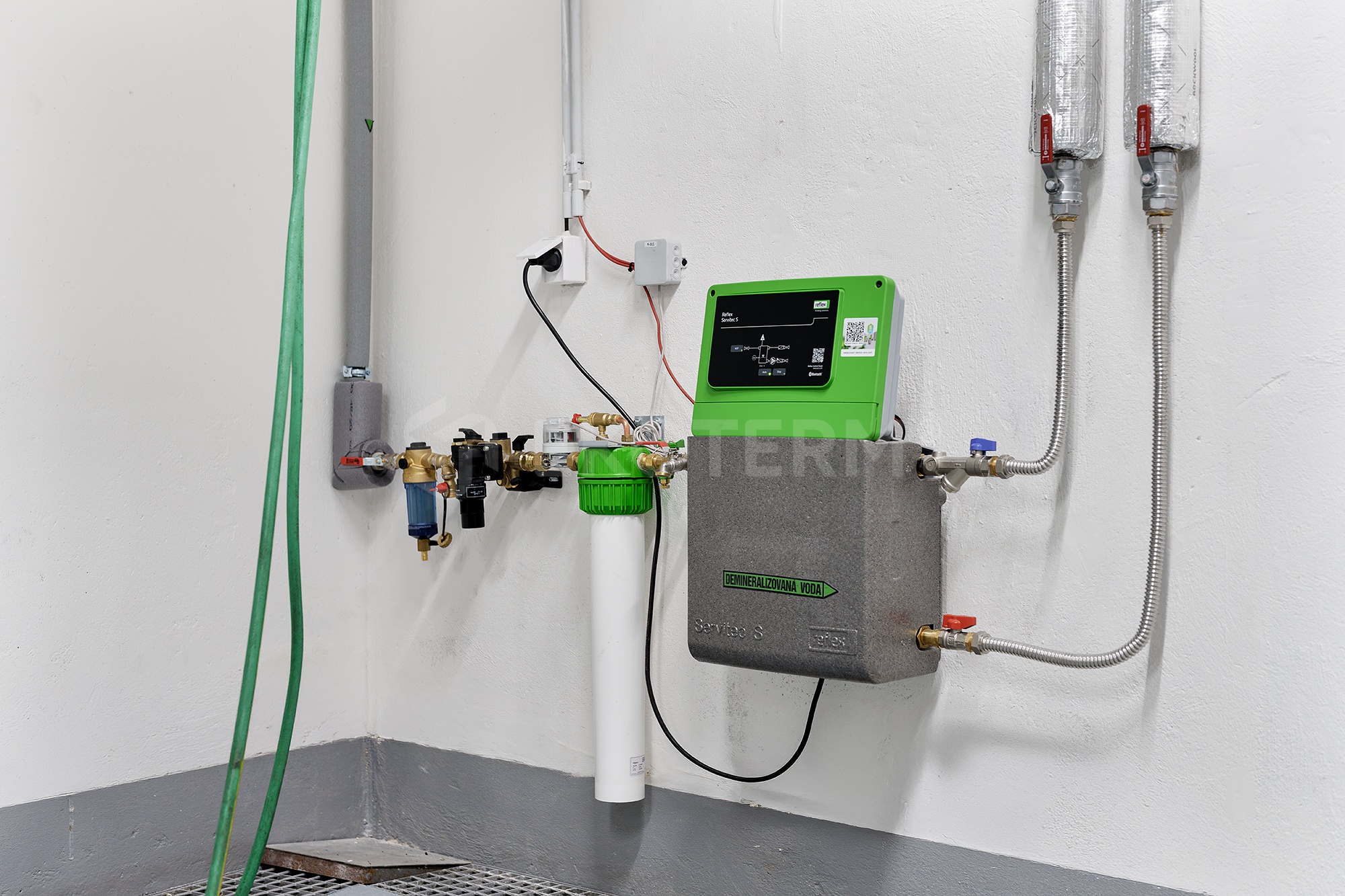 rekonstrukce kotelny 480 kW rezidence Holečkova – ovládací panel kotelny