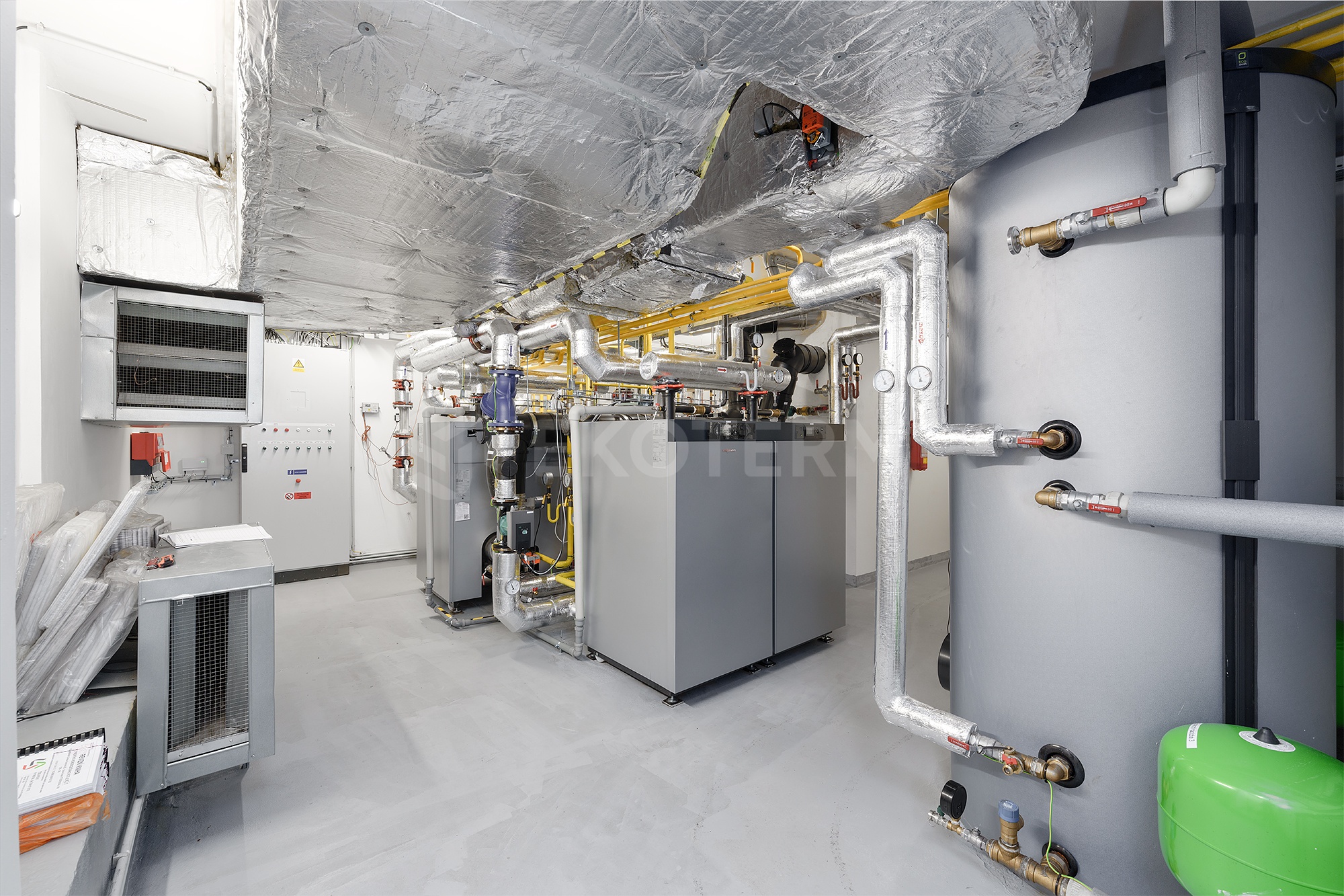 rekonstrukce kotelny 800 kW bytový dům Sacre Coeur – pohled na kotelnu