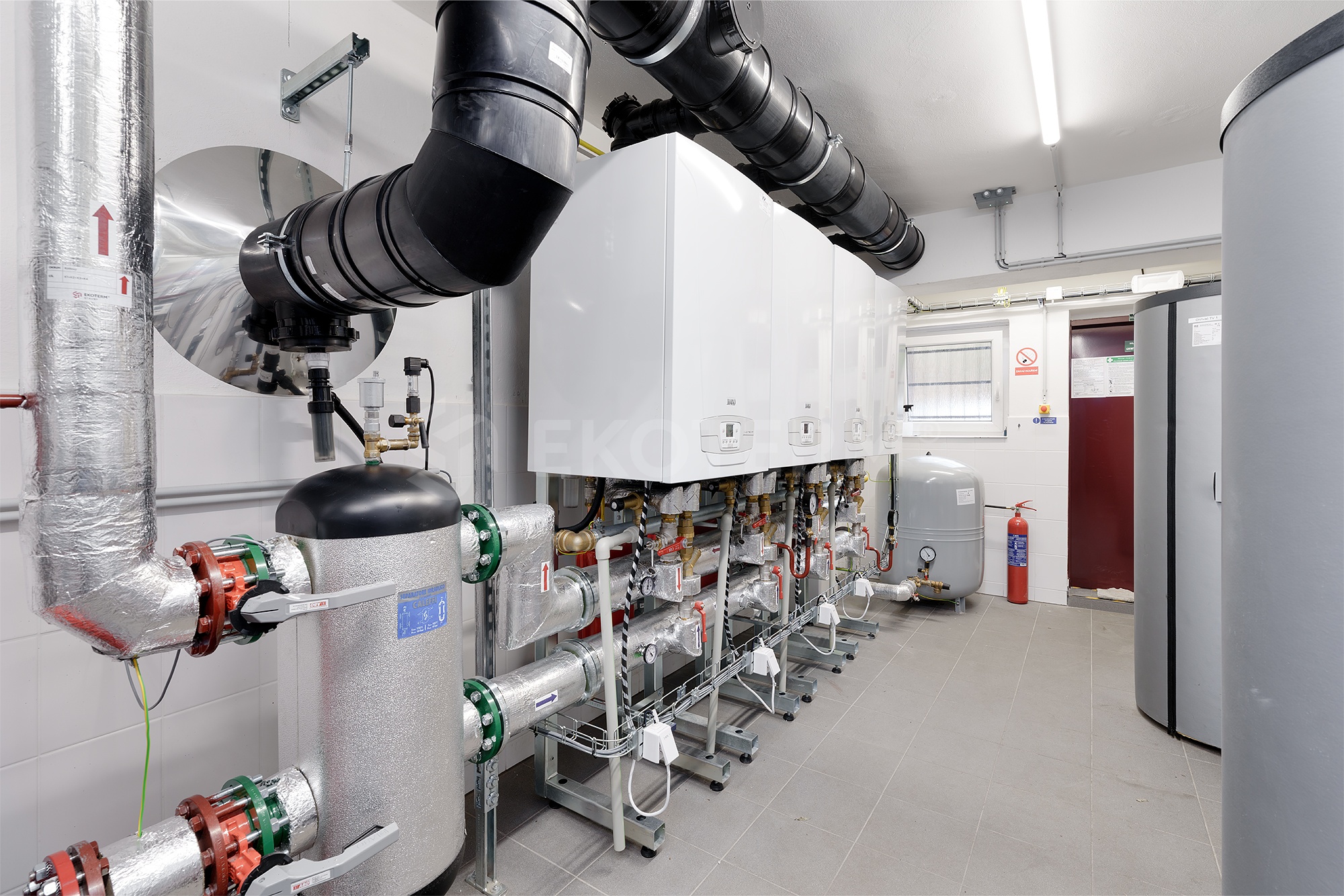 rekonstrukce kotelny 486 kW bytový dům Mošnova – technologie v kotelně